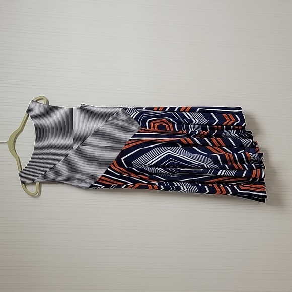 Maeve from Anthropologie asymmetrical dress women's sz medium NWOT red white blu - Picture 5 of 6